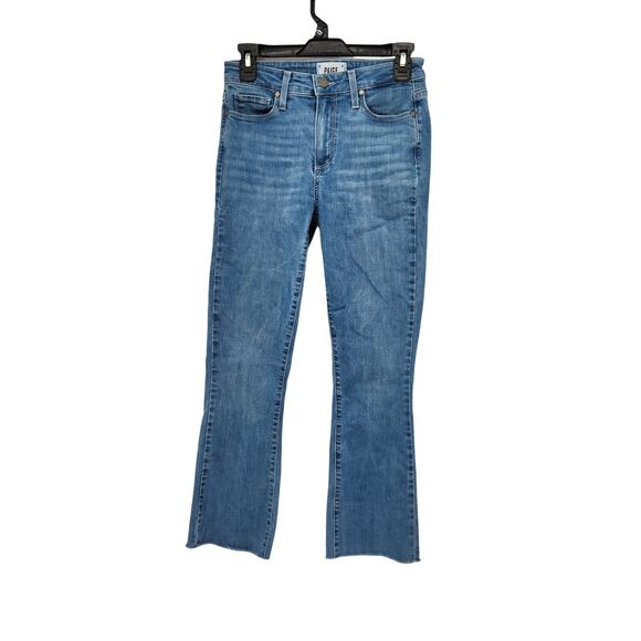 Paige Blue Denim Rory Crop Flare Medium Wash Jeans Women's 26 - Picture 8 of 8